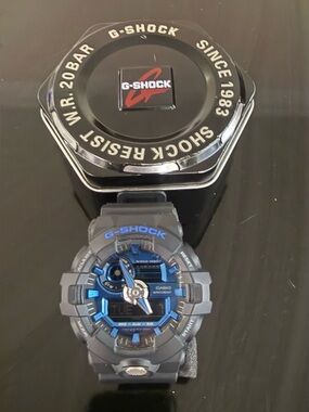 Casio G-Shock GA-710-1A2JF Men's Watch Blue Black Analog Digital New Japan